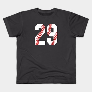 Baseball Number 29 #29 Baseball Shirt Jersey Favorite Player Biggest Fan Kids T-Shirt